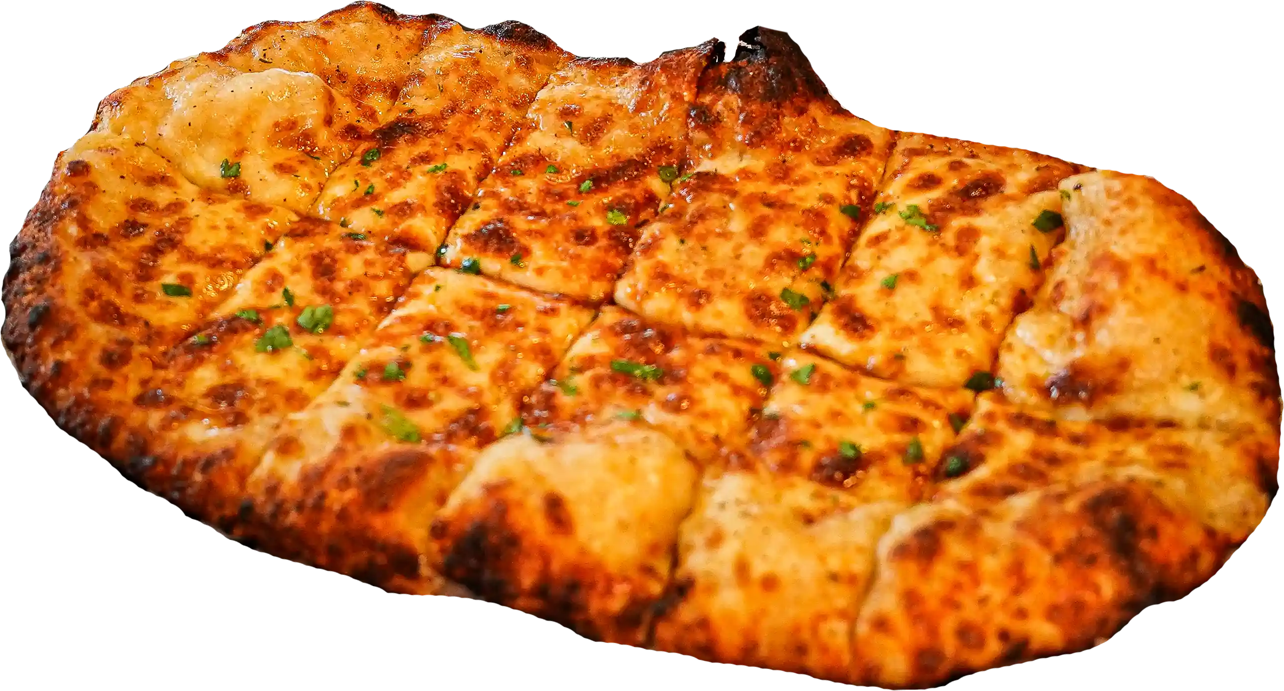 CHEESY STICKS pizza - Garlic oil brushed breadsticks topped with melted mozzarella and parmesan cheese.