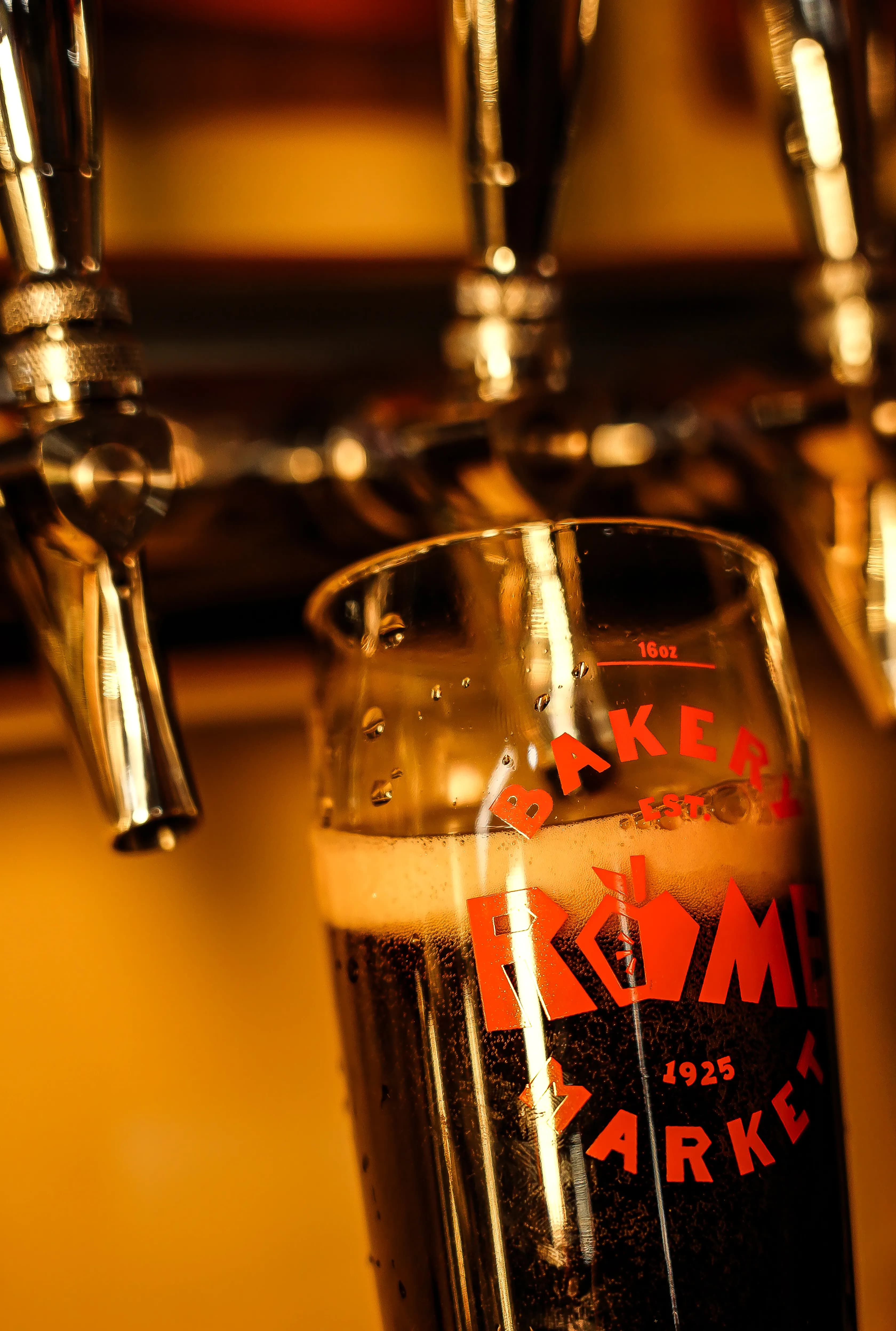 Beer and cider on tap at Rome Bakery